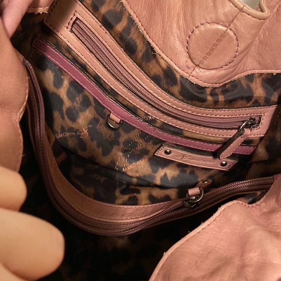 B MAKOWSKY Pink Genuine Leather Hand Bag Shoulder Satchel Bag Purse - Picture 10 of 10